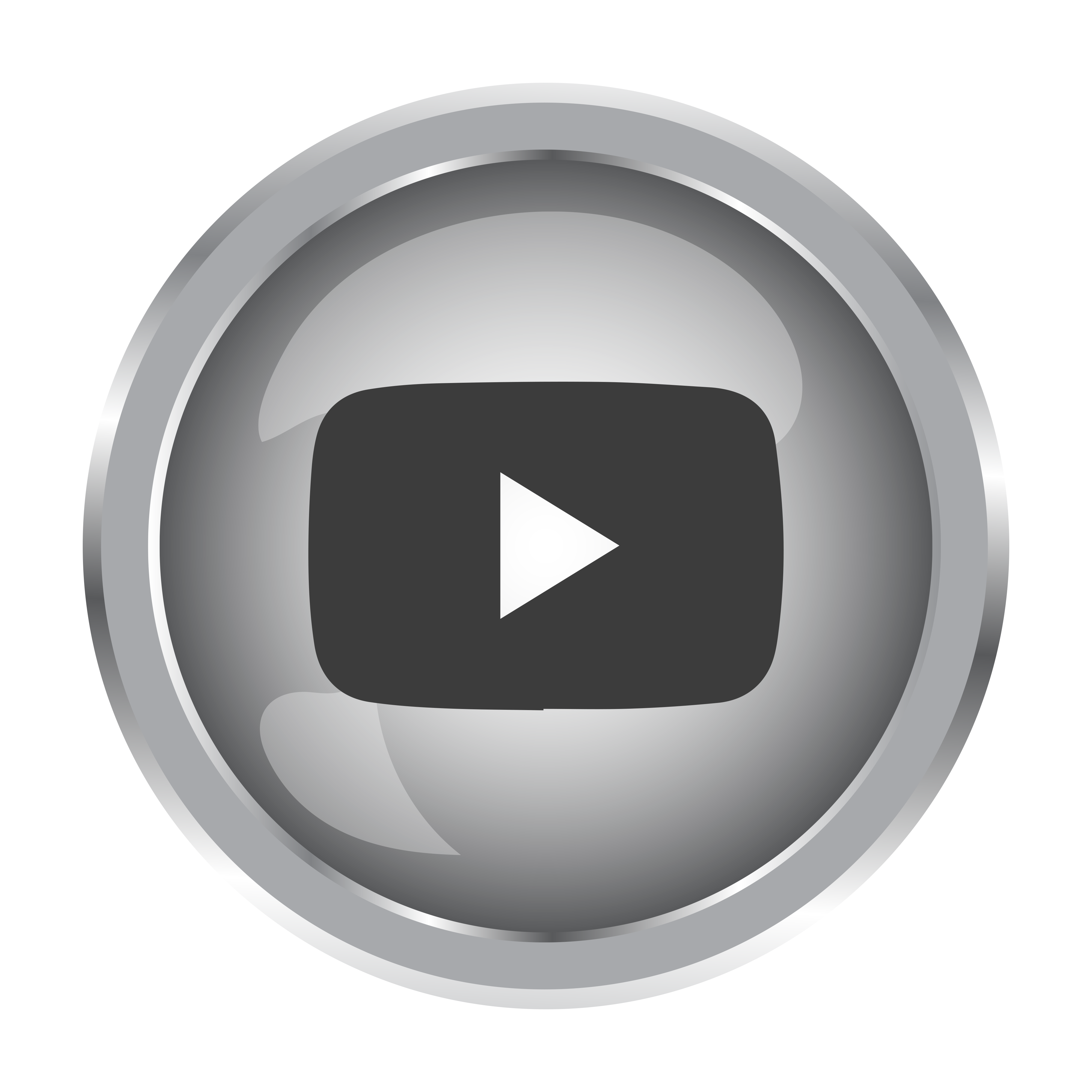 Silver Youtube-icon-with-round-icon-on-transparent-background-PNG